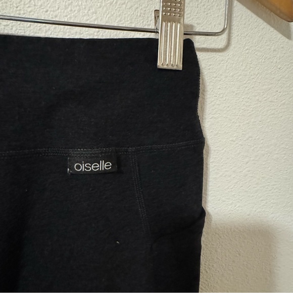 Oiselle Flyout Tights Black Pockets Mid Rise Running Athleisure Workout-04 - Picture 8 of 9